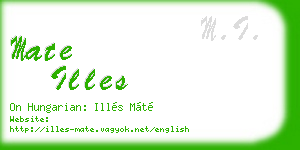 mate illes business card