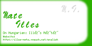 mate illes business card